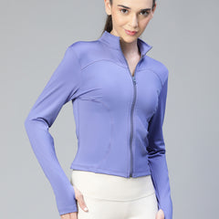 Sculpt Crop Jacket Purple