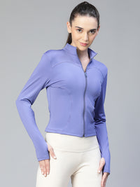 Sculpt Crop Jacket Purple