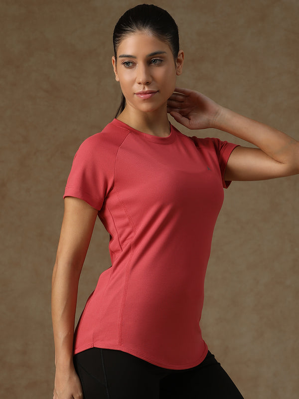 V Panel T-Shirt Pink