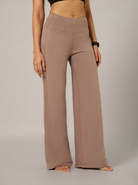 On The Go Wide Flare Pant Brown