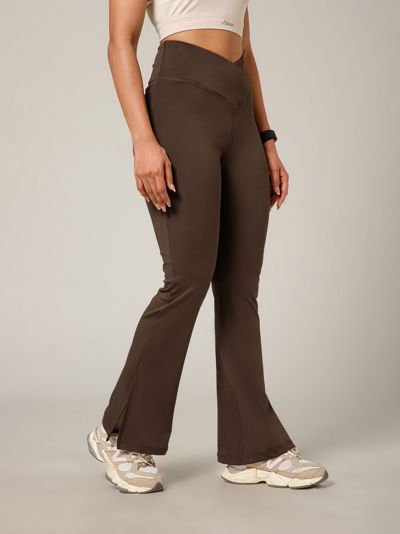 V-Shape Flare Pant Chocolate