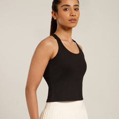 Built In Bra Y Adjustable Top Black