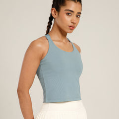 Built In Bra Y Adjustable Top Ice Blue