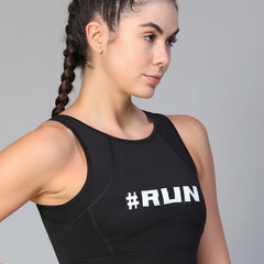 Run Sports Bra Black