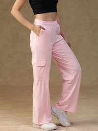 Pleated Cargo Pants Pink