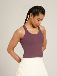 Built In Bra Y Adjustable Top Purple