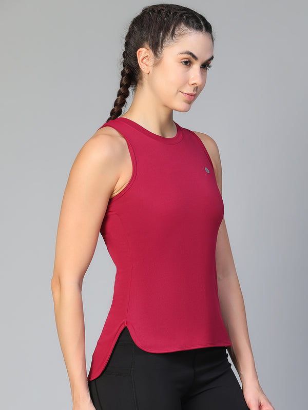 Lunar Shift Tank Top Maroon