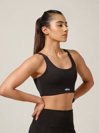 Twin Strap Sports Bra Black