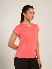Radiant V-Neck T-Shirt Pink