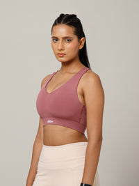 Teardrop Racer Bra Mauve