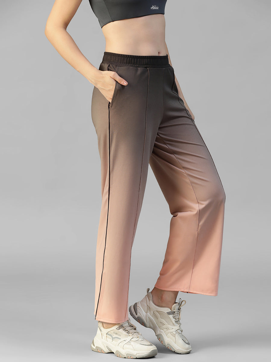 Flow Piping Dual Tone Sweatpants Peach