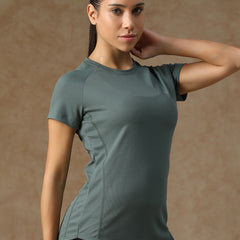 V Panel T-Shirt Grey