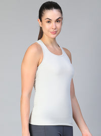 Y-Back Tank Top Light Gray