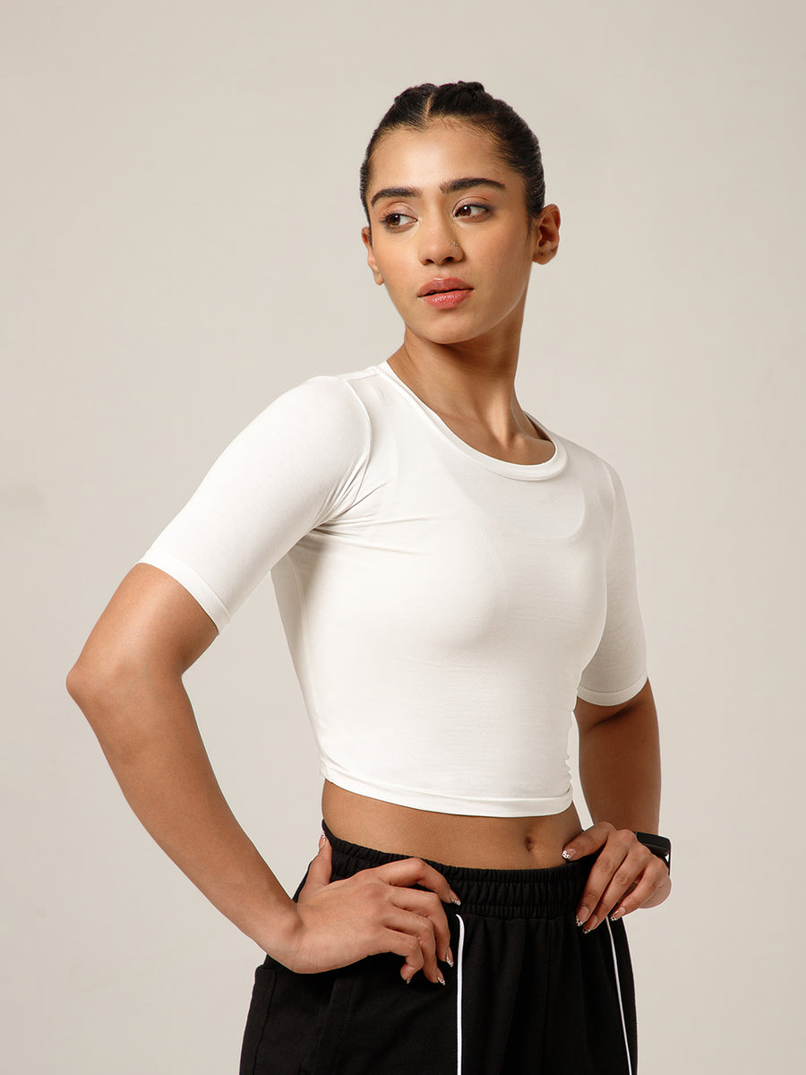 Essential Crop Top White