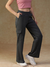 Pleated Cargo Pants Grey
