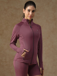 Midriff Crop Jacket Mauve