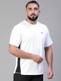 Contrast Side Panel T-Shirt White