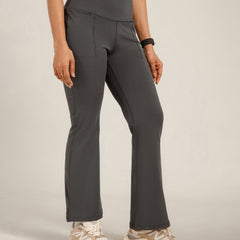 Defined Seam Flare Pant Grey
