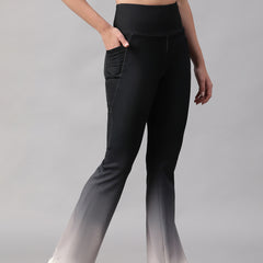 Dual Tone Flare Pant B&W