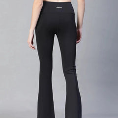Women Black High Waist Tall Flare Pants Athlisis Sports