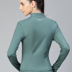 Sculpt Crop Jacket Forest Green