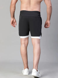 2 in 1 Lining Shorts Black Athlisis Sports