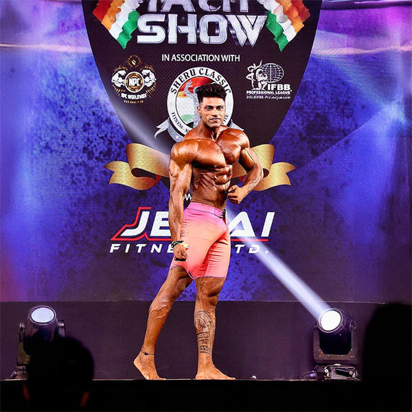 Lvly Orange Men's Physique Shorts