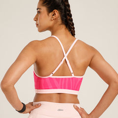 Flow Piping Sports Bra Pink