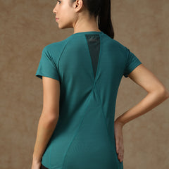V Panel T-Shirt Teal