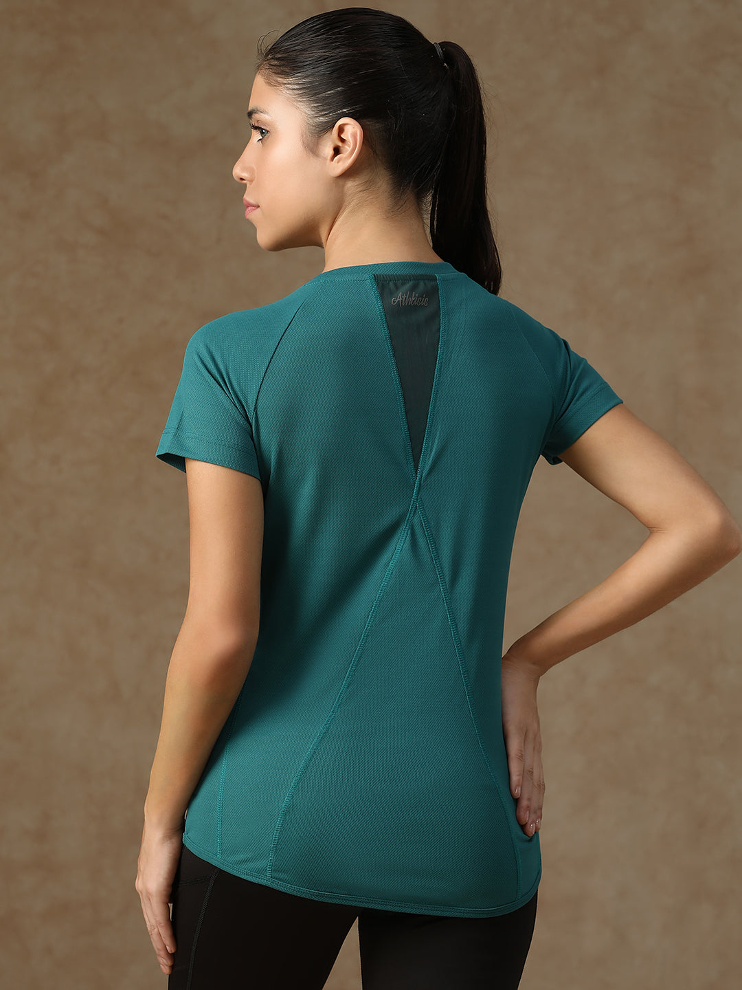 V Panel T-Shirt Teal