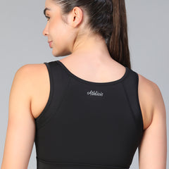 Black Blue Dots Sports Bra