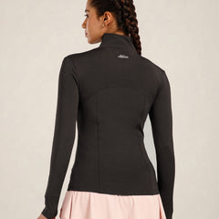 Defined Seam Zip Jacket Black