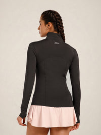 Defined Seam Zip Jacket Black