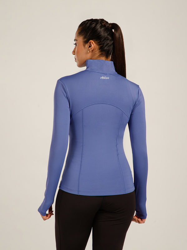 Defined Seam Zip Jacket Purple