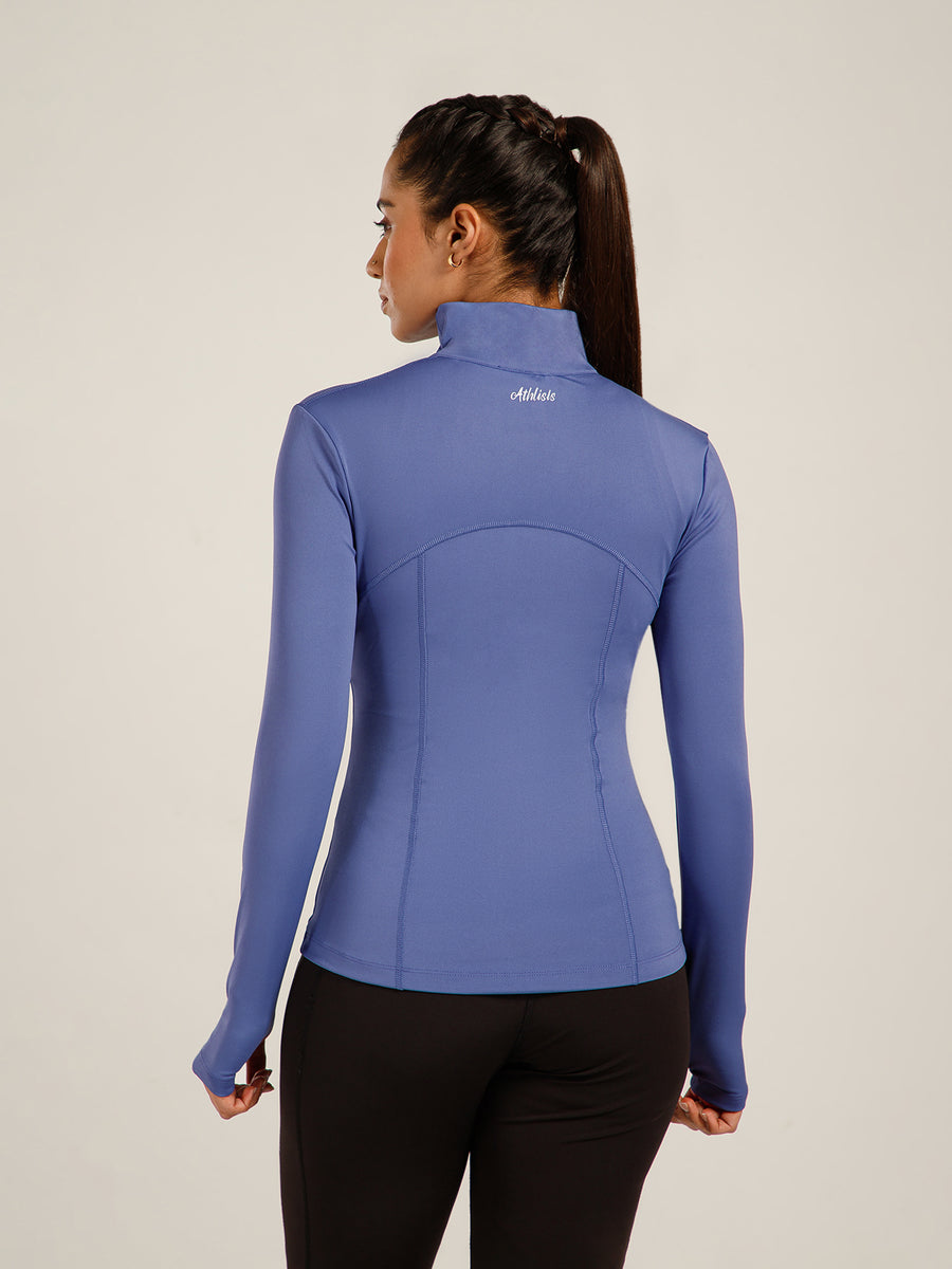 Defined Seam Zip Jacket Purple