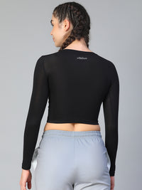 Essential Full Sleeve Crop top Black