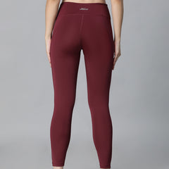 Essential High-Rise Leggings Maroon