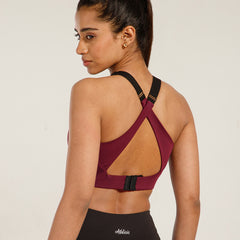 Define Crossback Bra Maroon