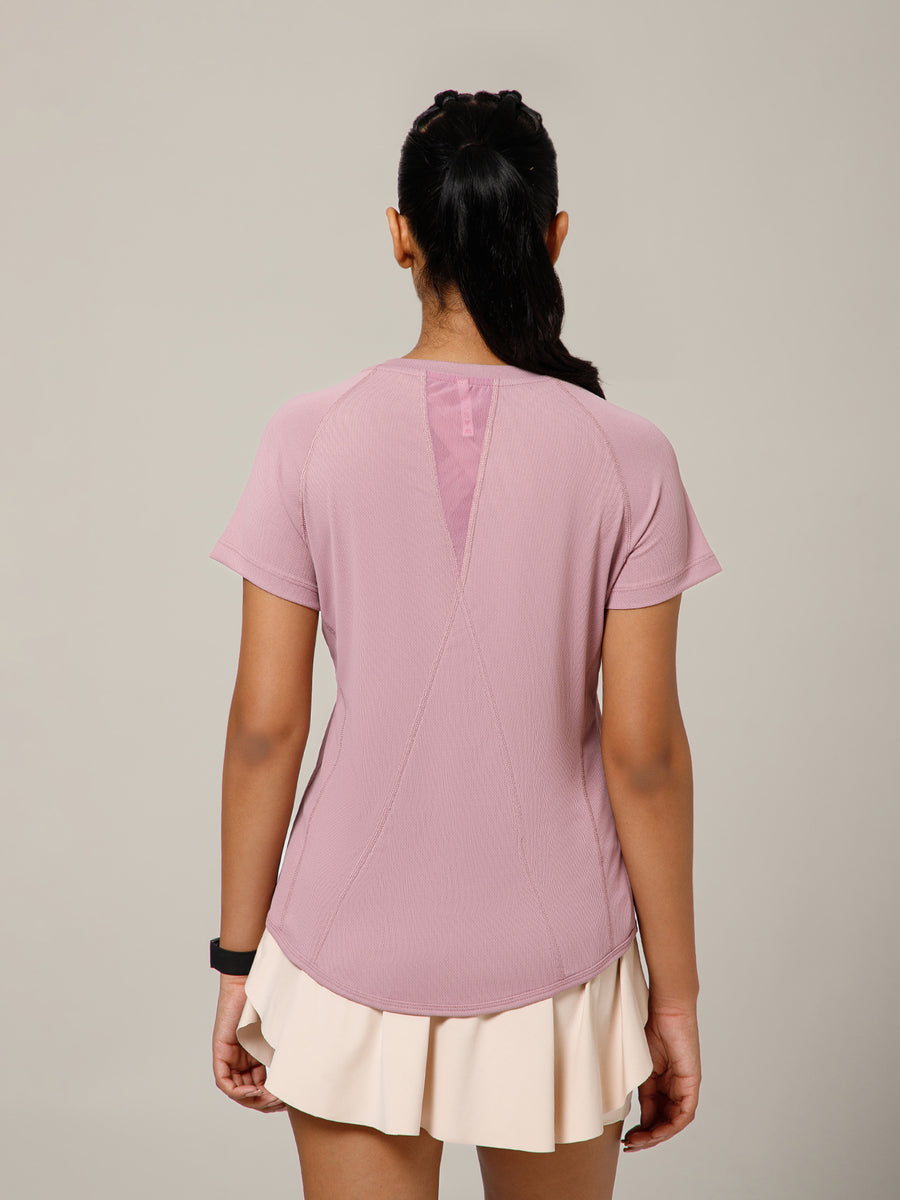 V Panel T-Shirt Lavender