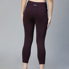 Laser Cut Leggings Wine