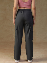 Pleated Cargo Pants Grey