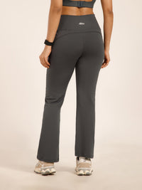 Defined Seam Flare Pant Grey