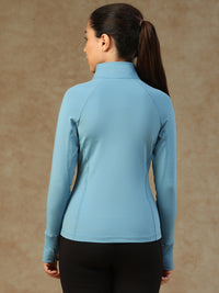 Midriff Crop Jacket Ice Blue