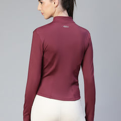 Sculpt Crop Jacket Maroon