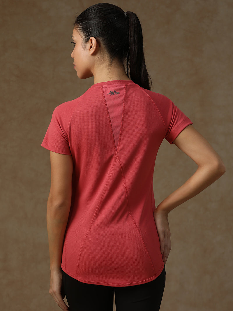 V Panel T-Shirt Pink