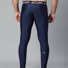 Nylon Basic Compression Tights Blue