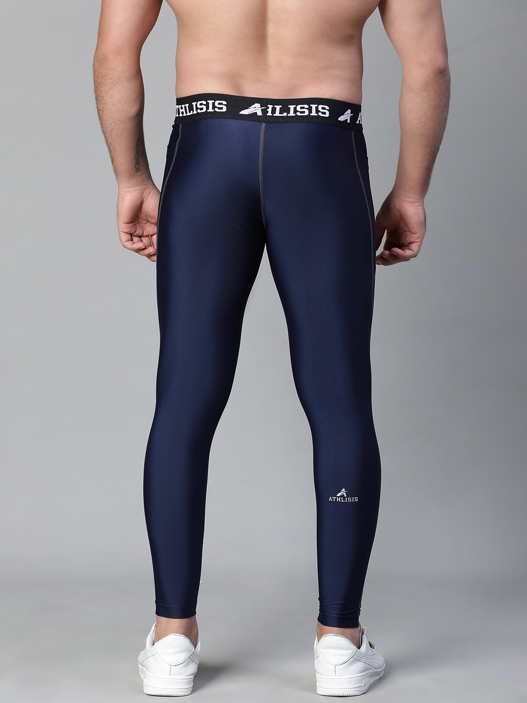 Nylon Basic Compression Tights Blue Athlisis Sports