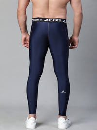 Nylon Basic Compression Tights Blue Athlisis Sports