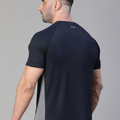 Contrast Side Panel T-Shirt Navy