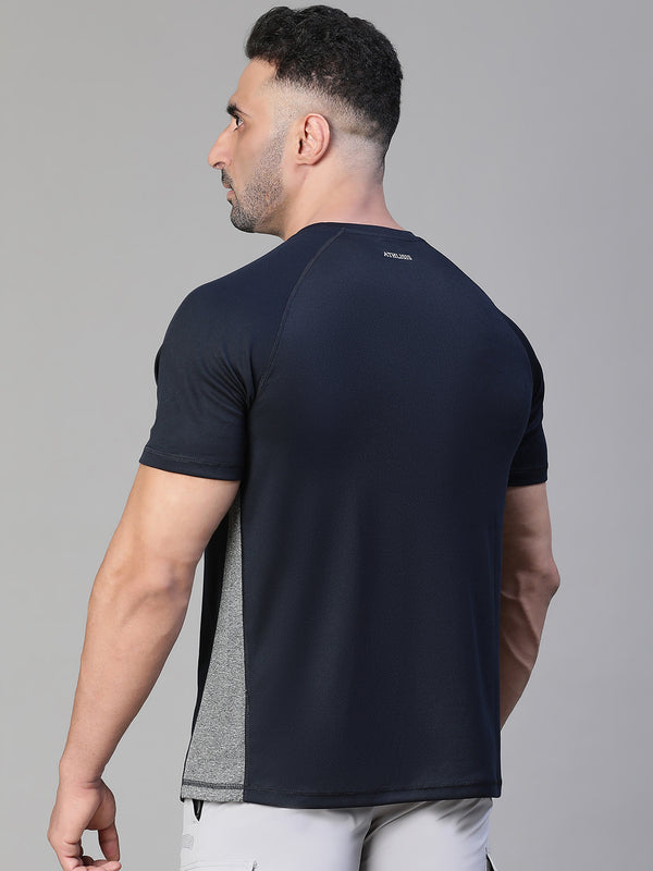 Contrast Side Panel T-Shirt Navy